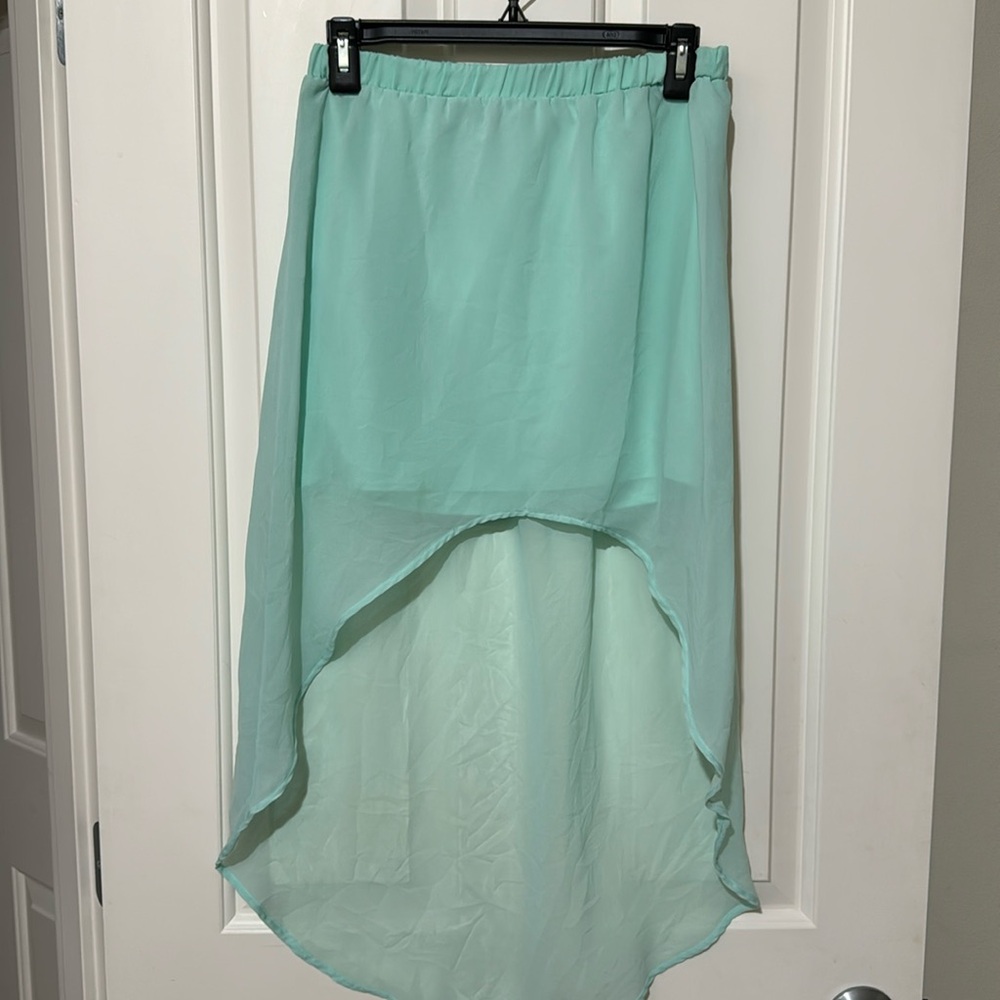 High Low Mint Skirt